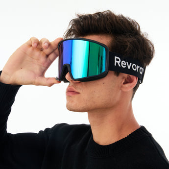 Revoray-N1-ski goggles-Italy Anti-Fog Lens-REVO Vacuum Coating-Green-6