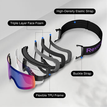 Revoray-M Pro-ski goggles-Green
