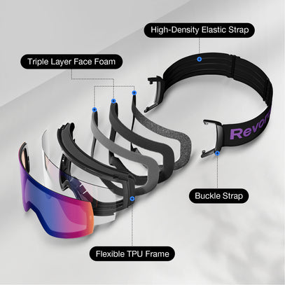 Revoray-M Pro-ski goggles-Green