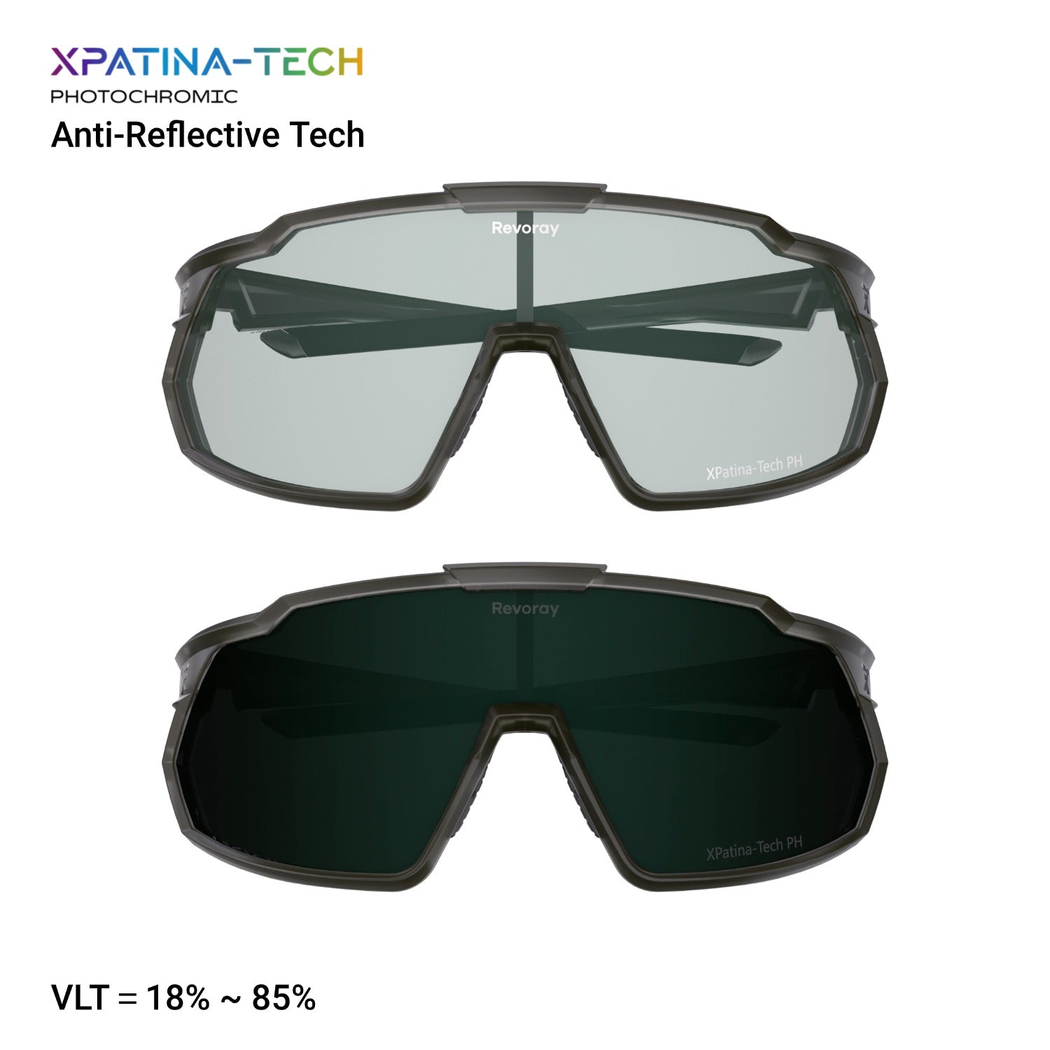 Brisk Y1 Photochromic Sport Sunglasses for Men and Women, 100% UV