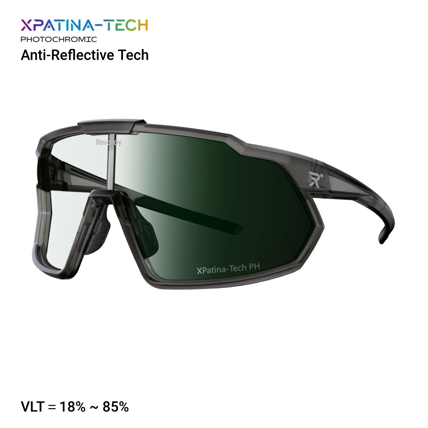 Brisk Y1 Photochromic Sport Sunglasses for Men and Women, 100% UV