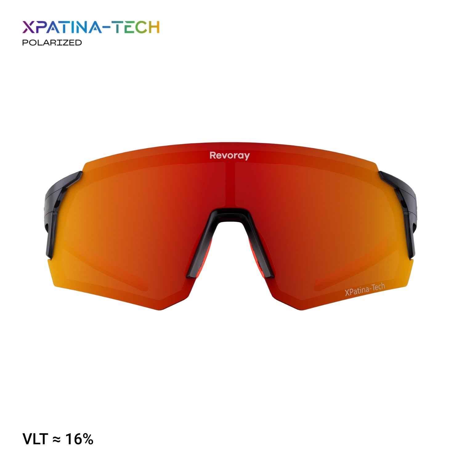 Revoray Arte sunglasses in a red polarized lens option