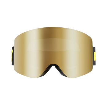 gold ski goggles Revoray XPatina-Tech Ski & Snowboard Goggles, Magnetic Snow Goggles Mirror Lens